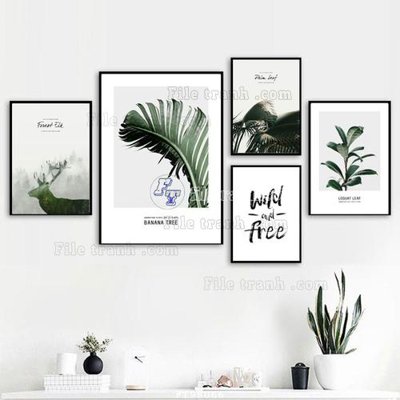 File gốc in mica File tranh treo tường pha lê gương FT98066 chất lượng