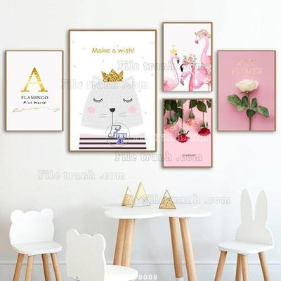 File tranh gốc File tranh treo tường pha lê gương FT98088 (bản đẹp) độc quyền