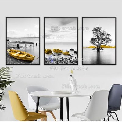 File tranh File tranh treo tường pha lê gương FT98117 (bản gốc) in lụa 5D