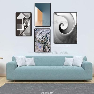 File ảnh File tranh treo tường pha lê gương FT98149 (gốc) trang trí khách sạn