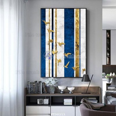 File tranh gốc File tranh treo tường pha lê gương FT98213 chủ đề hiện đại