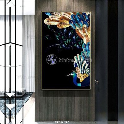 File tranh File tranh treo tường pha lê gương FT98273 (bản gốc) in lụa 5D