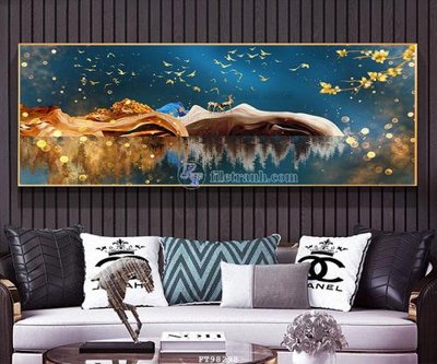 File gốc File tranh treo tường pha lê gương FT98298 (in mica) trang trí