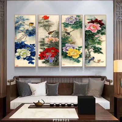 Hình ảnh file gốc in trần nhà File tranh treo tường pha lê gương FT98321