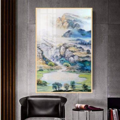 File in mica File tranh treo tường pha lê gương FT98360 (bản gốc) làm vách ngăn