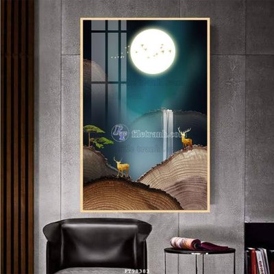 File gốc in ấn File tranh treo tường pha lê gương FT98383 chất lượng vượt trội