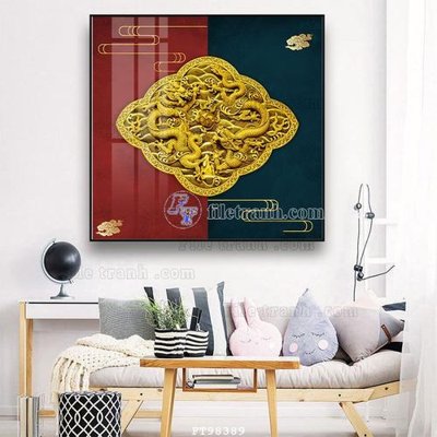 File tranh File tranh treo tường pha lê gương FT98389 (ảnh gốc) in trần 3D