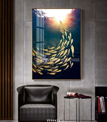 File gốc File tranh treo tường pha lê gương FT98414 (in lụa) trang trí tường