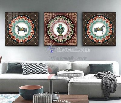 File ảnh File tranh treo tường pha lê gương FT98488 (gốc) cho trang trí nhà hàng