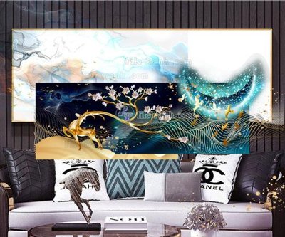 File in trần File tranh treo tường pha lê gương FT98535 (file gốc) hoa văn 3D