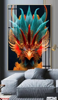 File gốc Tranh 12 con giáp FTCG310 (in tráng gương) hiện đại