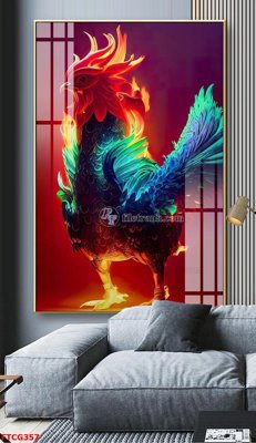 File gốc Tranh 12 con giáp FTCG357 (phong cách) tối giản