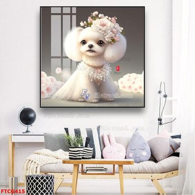 File in lụa Tranh 12 con giáp FTCG415 (chất lượng cao) Tranh 12 con giáp FTCG415