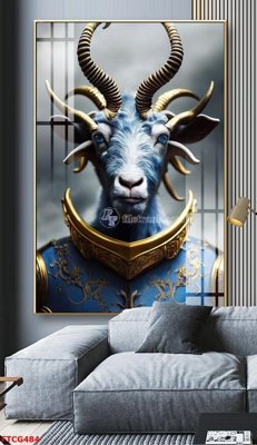 File tranh in trần 3D Tranh 12 con giáp FTCG484 (ảnh gốc)