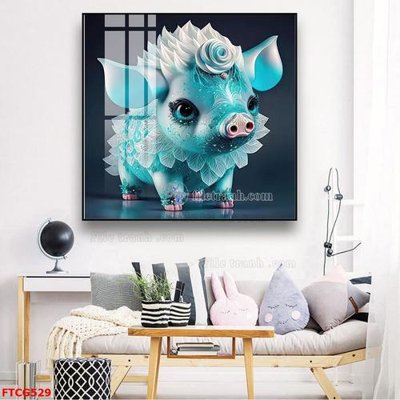 File gốc Tranh 12 con giáp FTCG529 (in lụa) tranh phong thủy