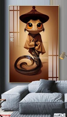 File gốc Tranh 12 con giáp FTCG538 (in tráng gương) sang trọng