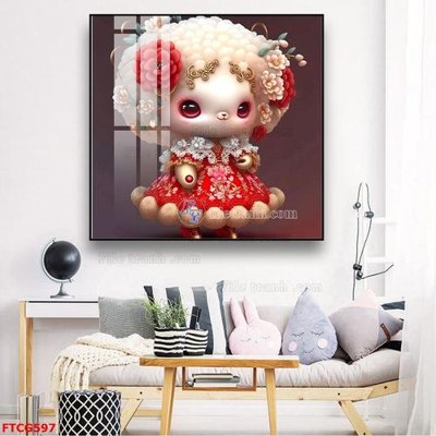 File tranh Tranh 12 con giáp FTCG597 (bản gốc) in lụa dán tường