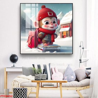 File tranh in trần 3D Tranh 12 con giáp FTCG652 (ảnh gốc)