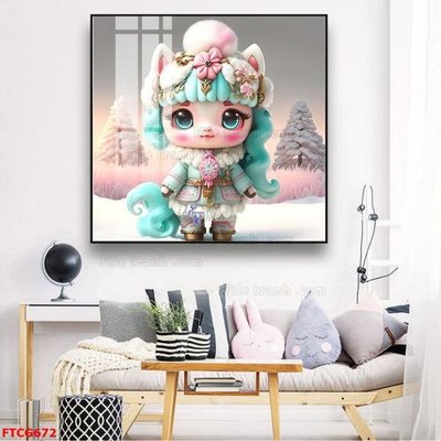 File in trần Tranh 12 con giáp FTCG672 (bản gốc) đại dương