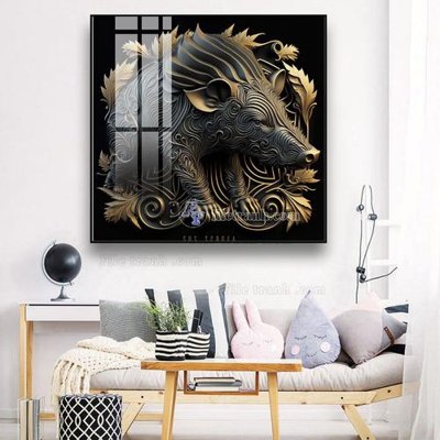 Tải file Tranh 12 con giáp FTCG805 (gốc) chủ đề hoa sen