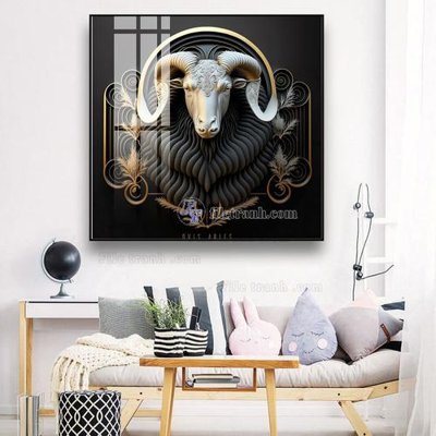 Hình ảnh file gốc Tranh 12 con giáp FTCG832 (chất lượng cao)