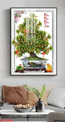 File gốc File tranh chậu mai bonsai FTTL1001 (ảnh chi tiết) để in lụa