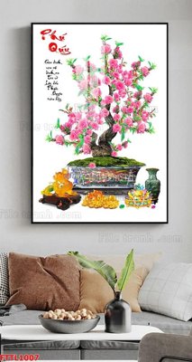 File gốc File tranh chậu mai bonsai FTTL1007 (PNG) không nền chất lượng