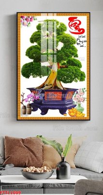 File PSD File tranh chậu mai bonsai FTTL1009 (bản gốc) độ phân giải cao