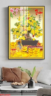 Tải file gốc in lụa File tranh chậu mai bonsai FTTL1024 siêu nét