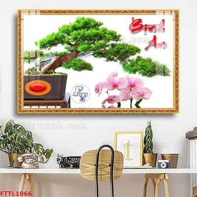 Tệp tin gốc File tranh chậu mai bonsai FTTL1066 (dùng cho in) File tranh chậu mai bonsai FTTL1066