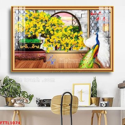 File in ấn cao cấp File tranh chậu mai bonsai FTTL1074 (file gốc)