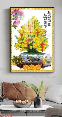 Download file gốc File tranh chậu mai bonsai FTTL1089 (độ nét cao)