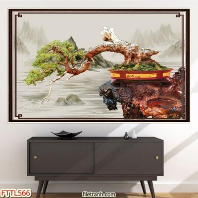 Download file gốc File tranh chậu mai bonsai FTTL566 (độ nét cao)