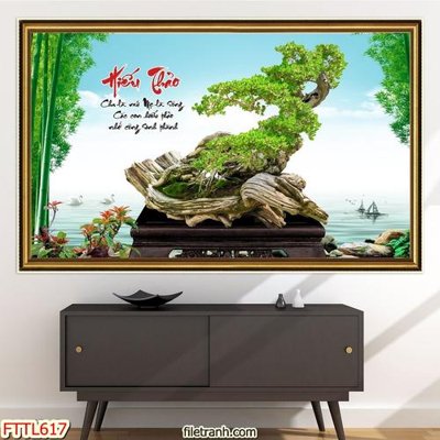Tải file File tranh chậu mai bonsai FTTL617 (gốc) làm tranh treo tường