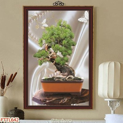 Tải file gốc File tranh chậu mai bonsai FTTL642 dùng cho in ấn