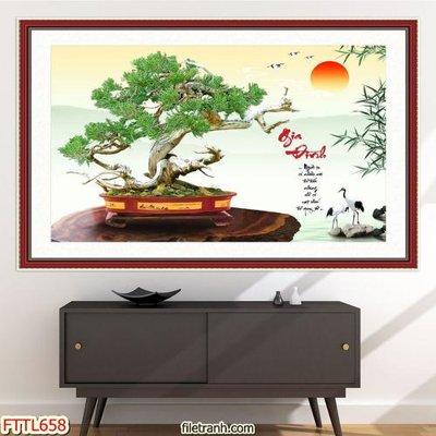 File in ấn chuyên nghiệp File tranh chậu mai bonsai FTTL658 (file gốc)
