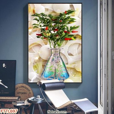 Tải file File tranh chậu mai bonsai FTTL697 (gốc) chủ đề tâm linh