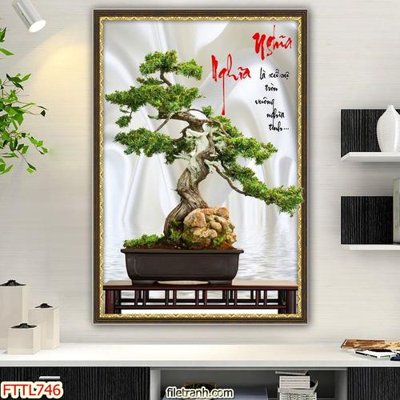 File gốc File tranh chậu mai bonsai FTTL746 (cho in ấn) từ Filetranh.com