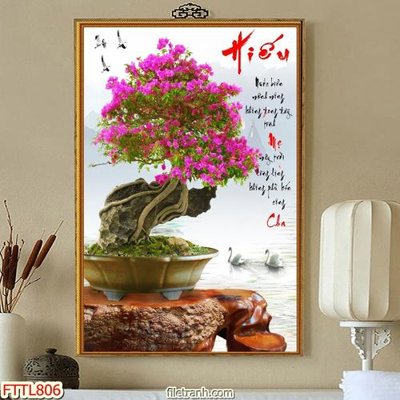 Tải file File tranh chậu mai bonsai FTTL806 (gốc) chủ đề tôn giáo