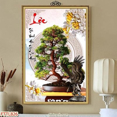 Tải file File tranh chậu mai bonsai FTTL826 (gốc) làm tranh trang trí