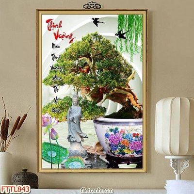 Tải file File tranh chậu mai bonsai FTTL843 (gốc) in nhanh