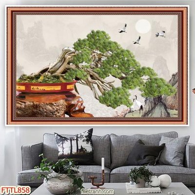 Tải file File tranh chậu mai bonsai FTTL858 (gốc) làm tranh treo tường