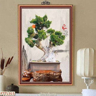 Tải file File tranh chậu mai bonsai FTTL915 (gốc) làm file thiết kế