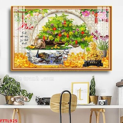 File PSD File tranh chậu mai bonsai FTTL925 (bản gốc) độ phân giải cao