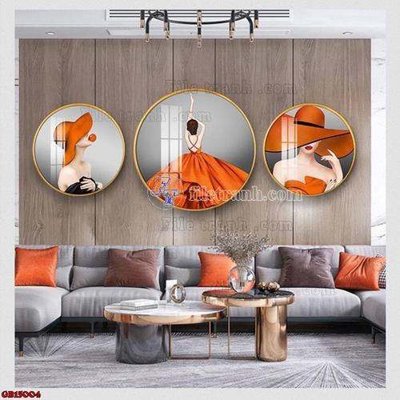 File gốc File gốc in bộ tranh decor treo tráng gương canvas GB15004 (cho in UV) siêu nét