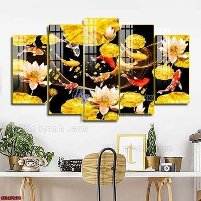Hình ảnh gốc File gốc in bộ tranh decor treo tráng gương canvas GB15030 (để in khổ lớn)
