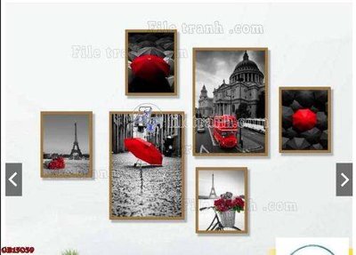 File ảnh File gốc in bộ tranh decor treo tráng gương canvas GB15039 (gốc) in standee