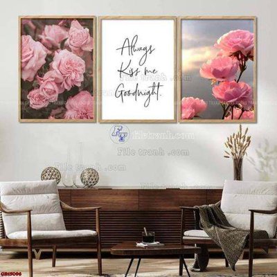 File ảnh File gốc in bộ tranh decor treo tráng gương canvas GB15096 (gốc) dùng in Pano