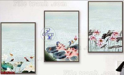 File gốc File gốc in bộ tranh decor treo tráng gương canvas GB15101 (thiết kế) độc quyền