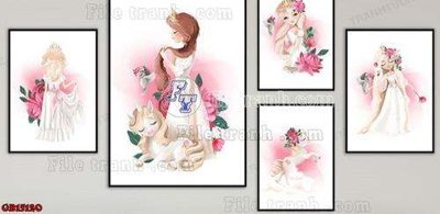 File gốc File gốc in bộ tranh decor treo tráng gương canvas GB15120 (dành cho trang trí nội thất)